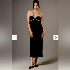 Anthropologie Bardot Amalia Diamante Midi Dress